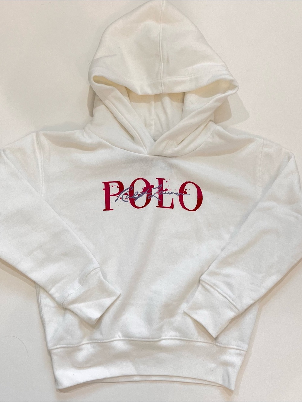 Ralph Lauren White Pants and Hoodie Set with Pink Polo Logo - Picture 3 of 10